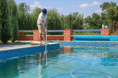 Weekly routine pool cleaning